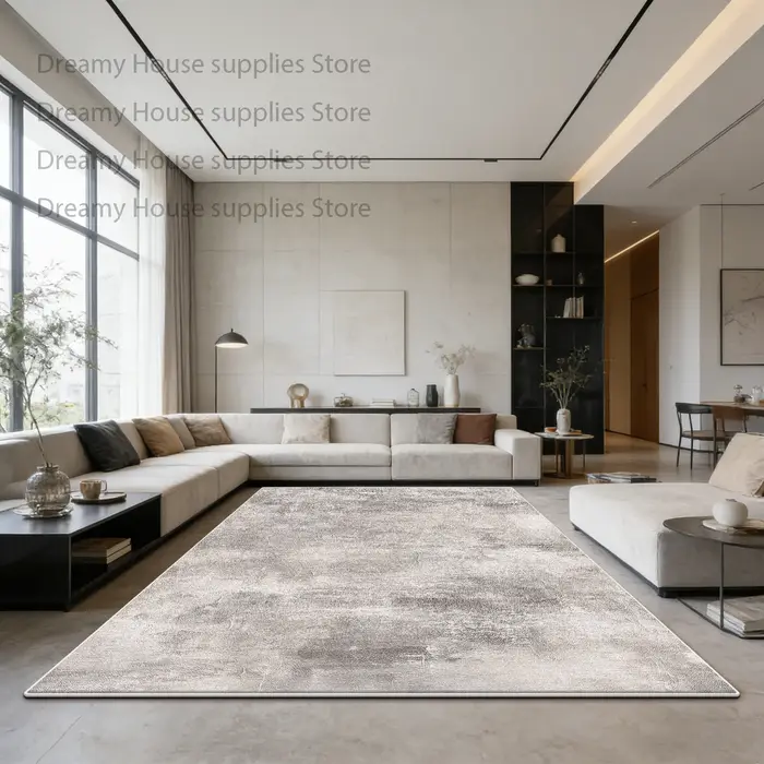 Tapis de salon couleur blanc cassé