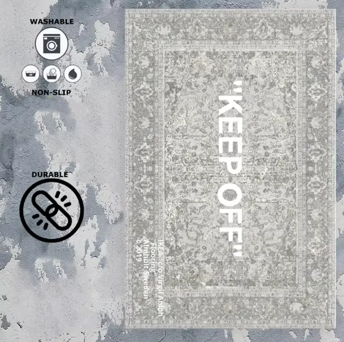 Tapis Keep-Off Classique Gris Foncé, Tapis Moderne pour Chambre, Tapis de Décoration Intérieure, Tap