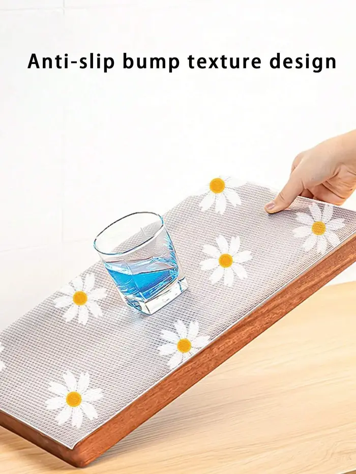 Tapis d'armoire de cuisine à fleurs de marguerite