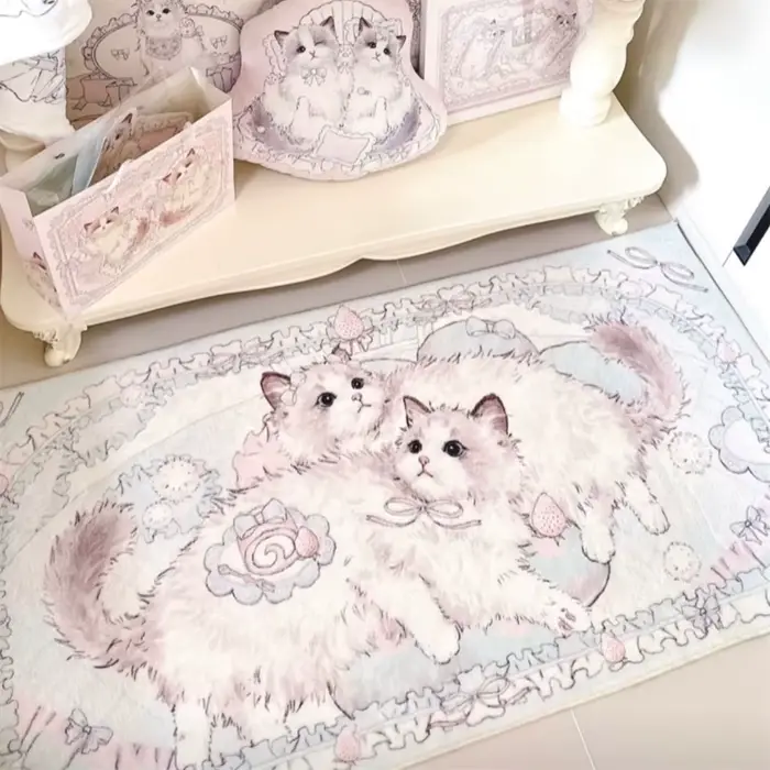 Tapis de chevet de dessin animé mignon