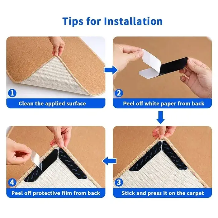 Autocollant antidérapant pour tapis