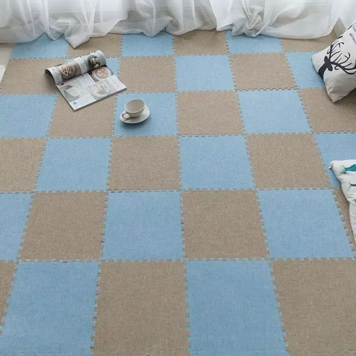 Tapis de sol en lin de style japonais