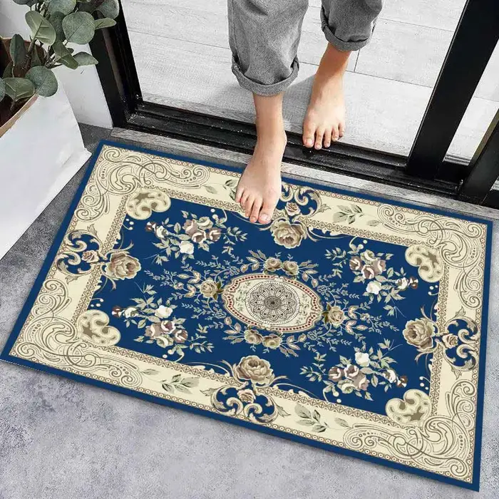 Tapis d'entrée antidérapant moderne super absorbant pour salle de bain