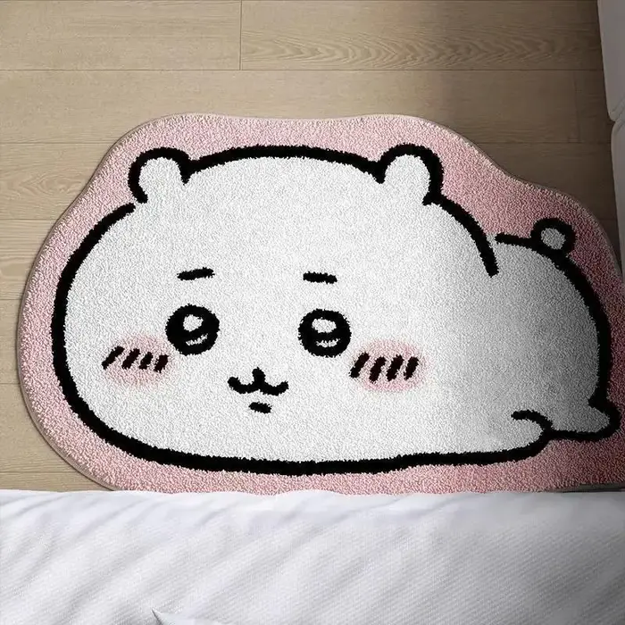 Tapis de dessin animé tendance, tapis de sol en peluche Hachiware Usagi, tapis antidérapant pour sal
