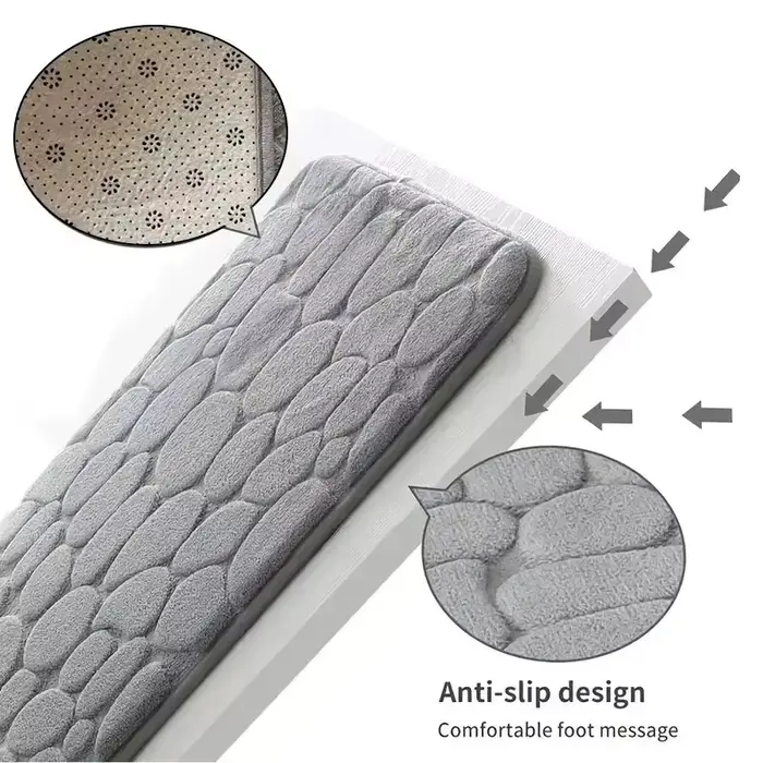 Tapis en velours gaufré en mousse à mémoire de forme
