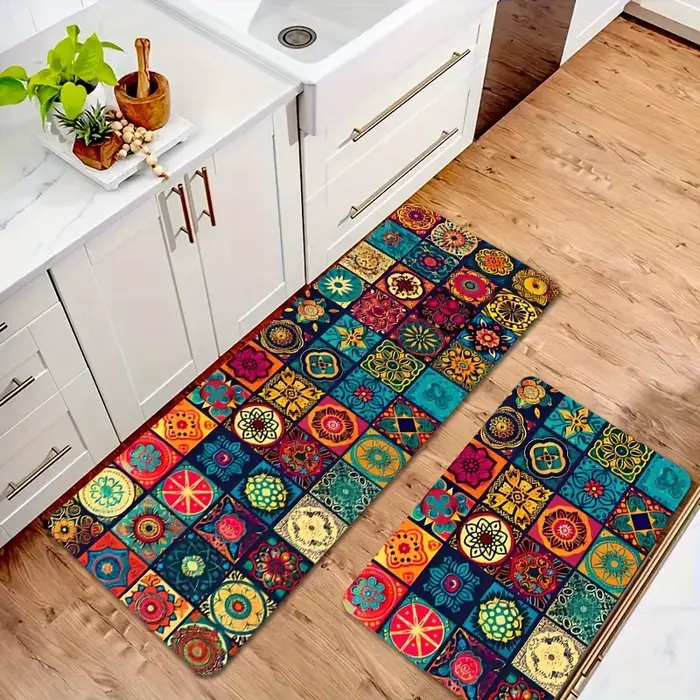 Tapis d'entrée bohème VIKAMA
