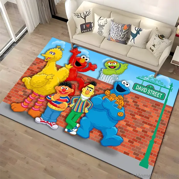 Tapis décoratif 15 tailles S-Sesame S-Street pour salons
