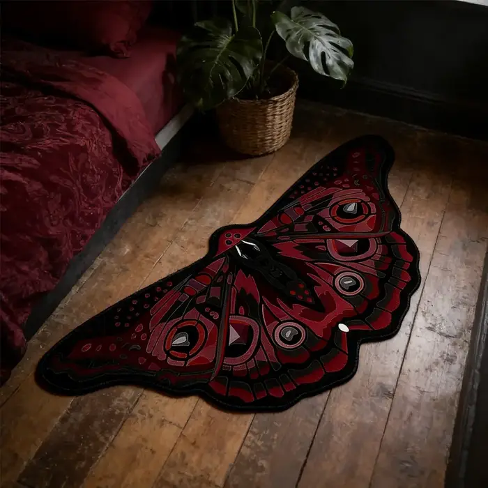 VIKAMA – tapis papillon de forme spéciale, doux et antidérapant, pour chambre à coucher, tapis de so