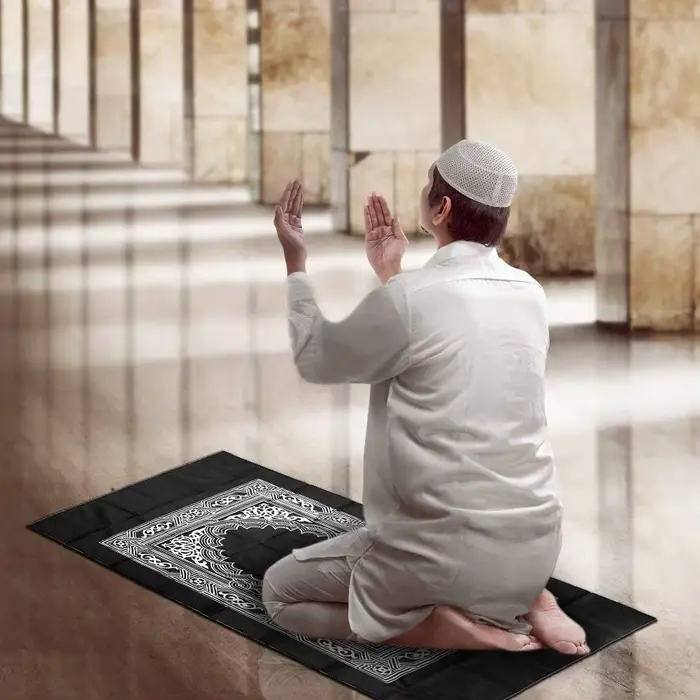 Tapis de prière en Polyester tressé Portable