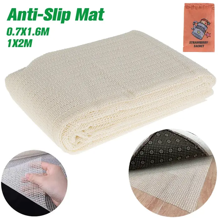 Sous-couche antidérapante pour tapis, fixateur de tapis, sous-couche multi-usages, tapis antidérapant en maille pour sols durs et coussins