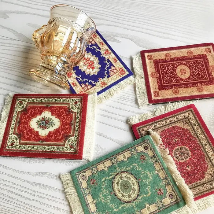 Cowijk-Tapis de Tasse à Motif Ethnique pour la Maison