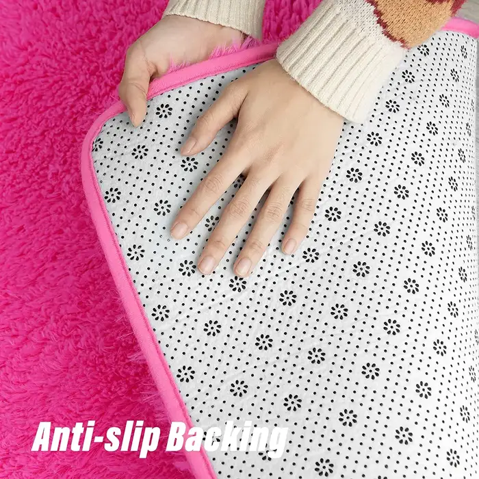 Moelleux Shag Chambre Lea Tapis Rose Chaud pour Salon