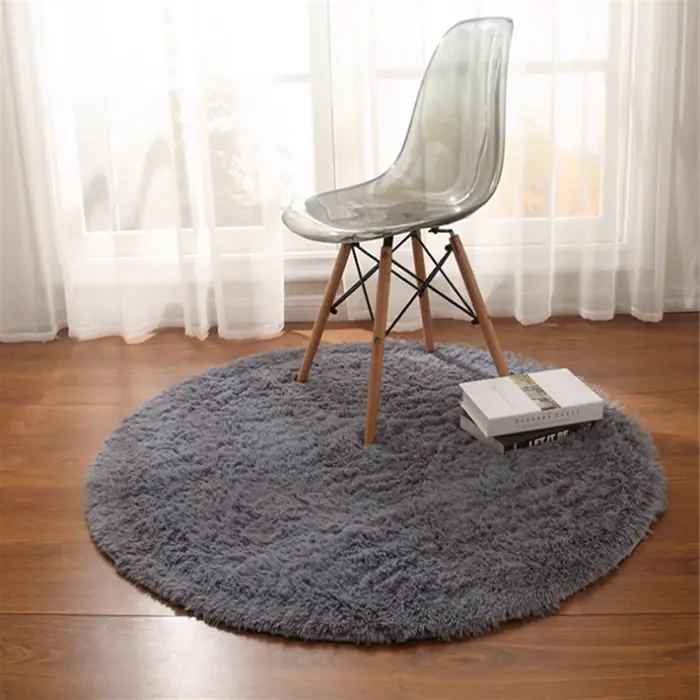 Vikama – tapis rond vert herbe pour chambre à coucher, décoration de maison, tapis circulaires moell