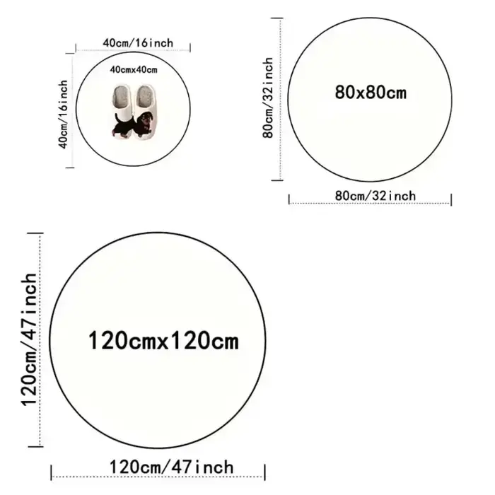 Tapis circulaire à motif Floral rétro