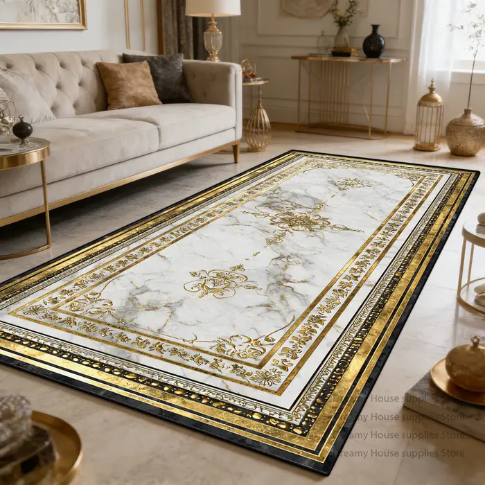 Tapis long en marbre de luxe