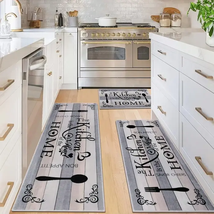 Tapis de cuisine, ustensiles