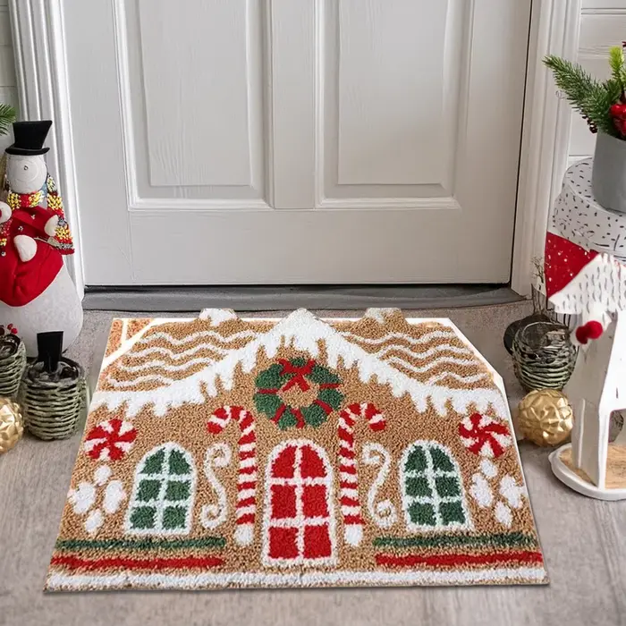 Tapis de porte d'entrée de noël