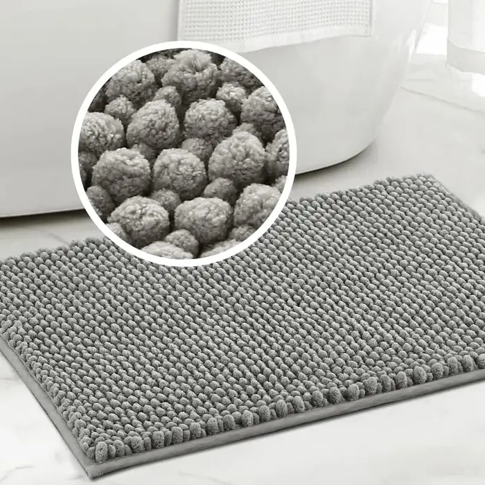 Tapis de salle de bain doux antidérapant en microfibre Super peluche