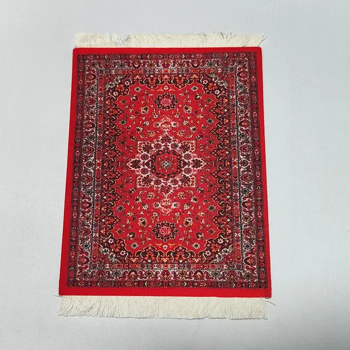 Tapis persan tissé à motif floral, sous-verre, tapis de souris, tapis de bureau, tapis d'ordinateur,