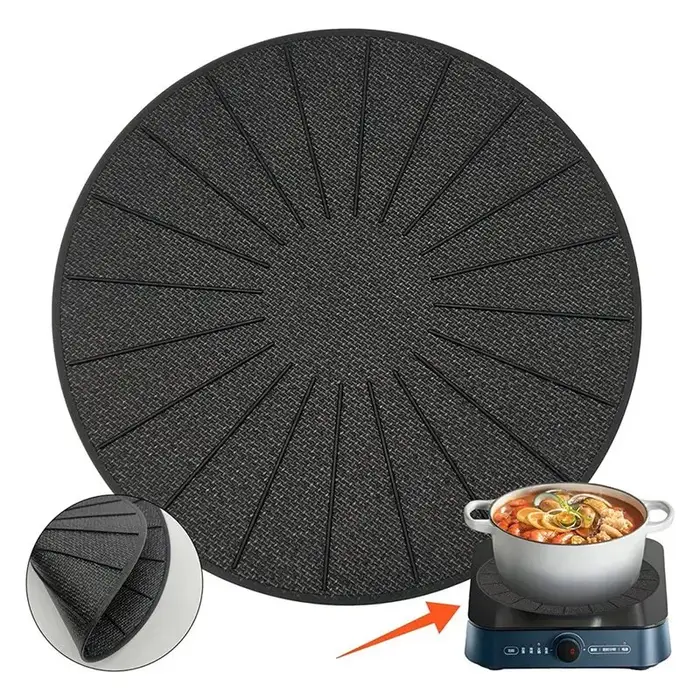 Tapis de protection anti-rayures KYCOR pour plaque à induction - Fibre de verre en silicone - Pour cuisinière magnétique - Protection antidérapante