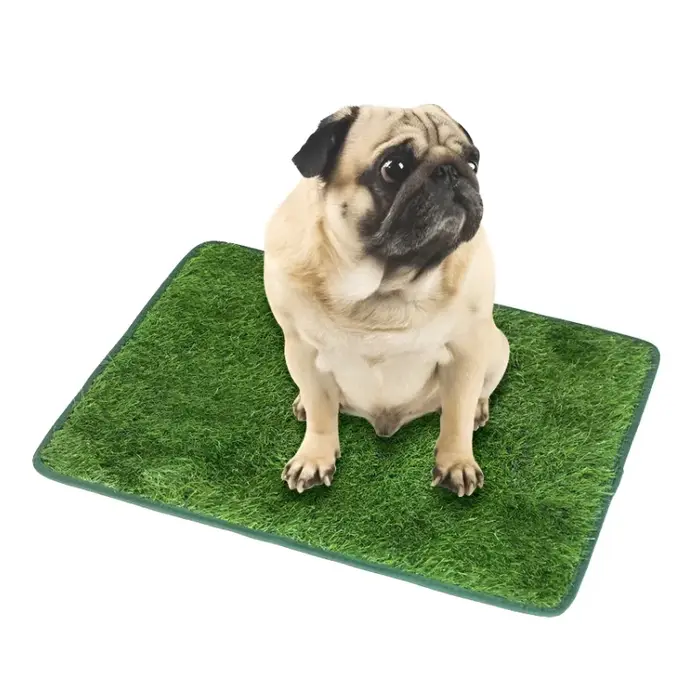 Tapis d'herbe artificielle pour chien réutilisable et lavable, tapis d'entraînement à la propreté éc