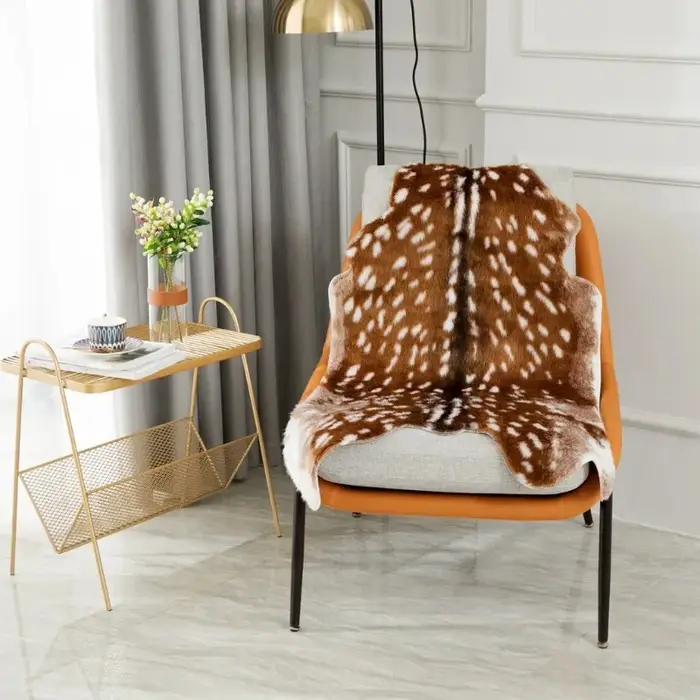 Nouveau tapis imprimé cerf et léopard, doux et confortable, tapis artificiel pour salle de bain, chambre, salon, décoration intérieure