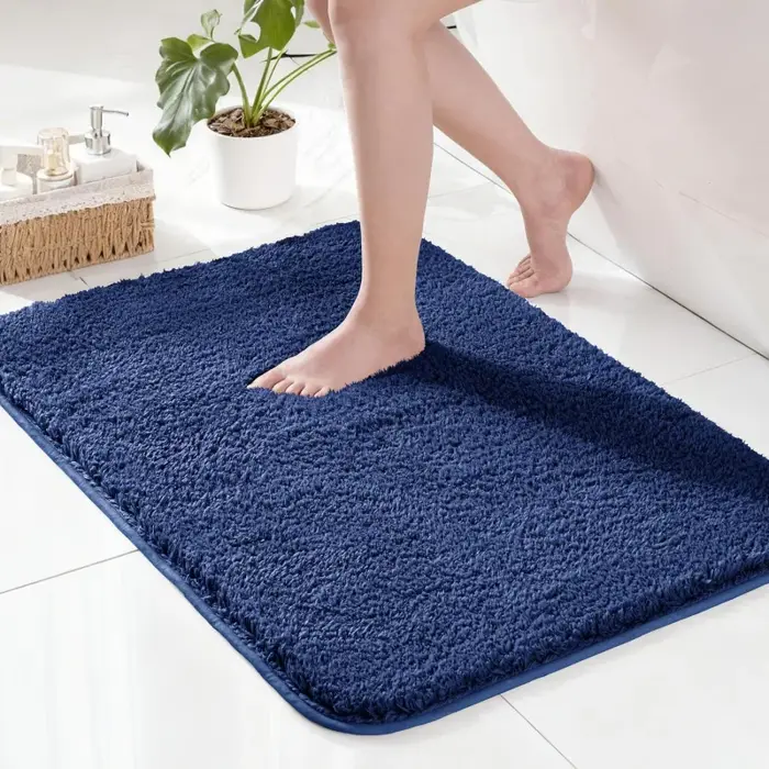 VIKAMA Tapis de salle de bain bleu marine multi-tailles
