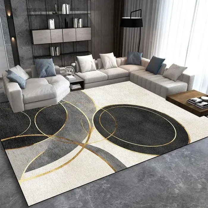 Grand tapis de luxe léger et moderne
