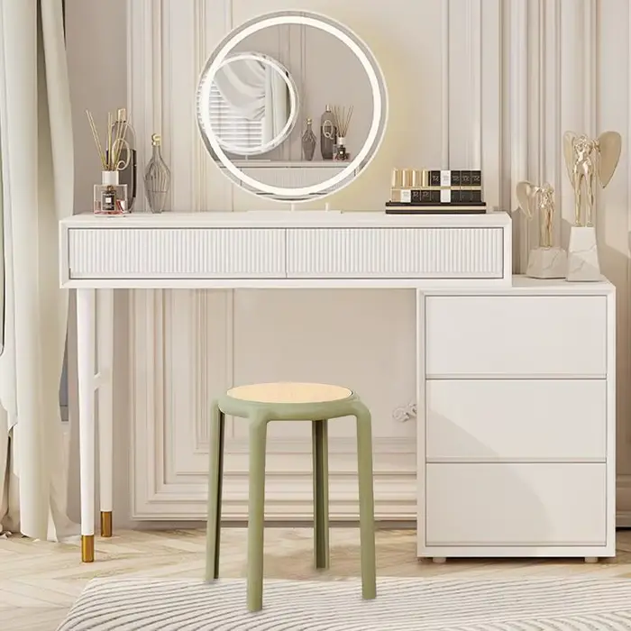 Tabouret Empilable Rond de 46cm avec Dos aux, pour Bar, Salle à Manger, PP, pour Irritation, Restaur
