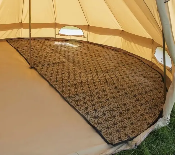 Tapis de Camping en plastique d'extérieur, demi-lune recyclée PP polypropylène, cloche de tente, tap