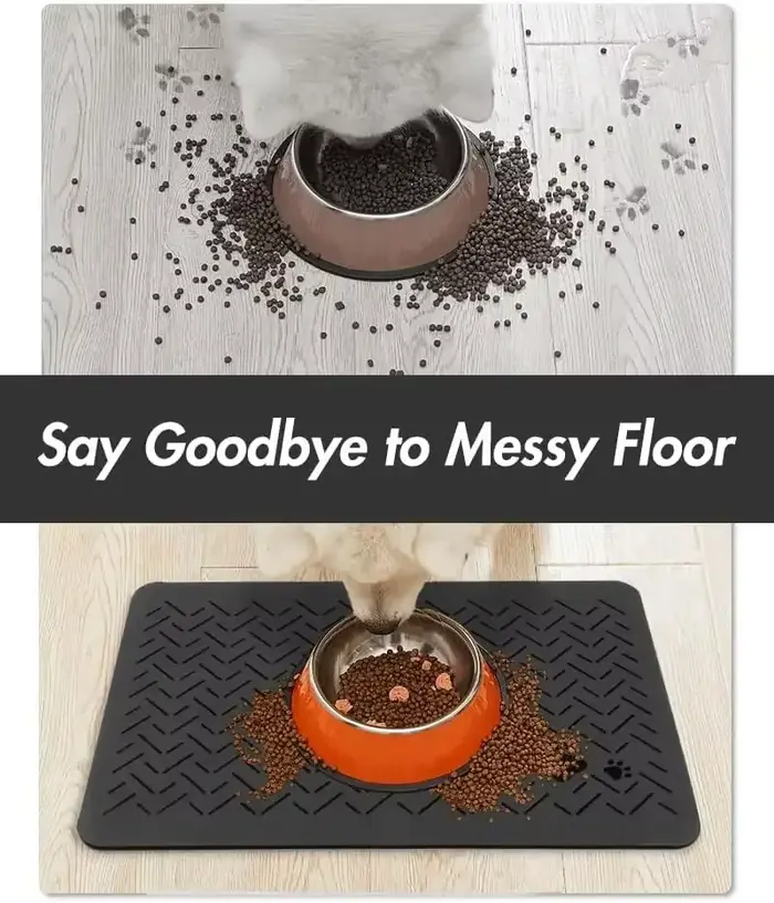 Tapis d'alimentation absorbant pour animaux de compagnie