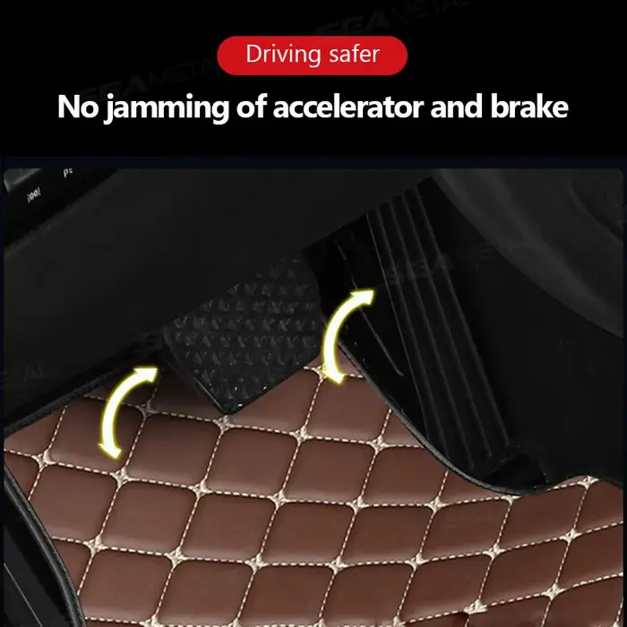 BLALION tapis de sol de voiture 4 pièces universel PU imperméable Auto pied Pad protecteur