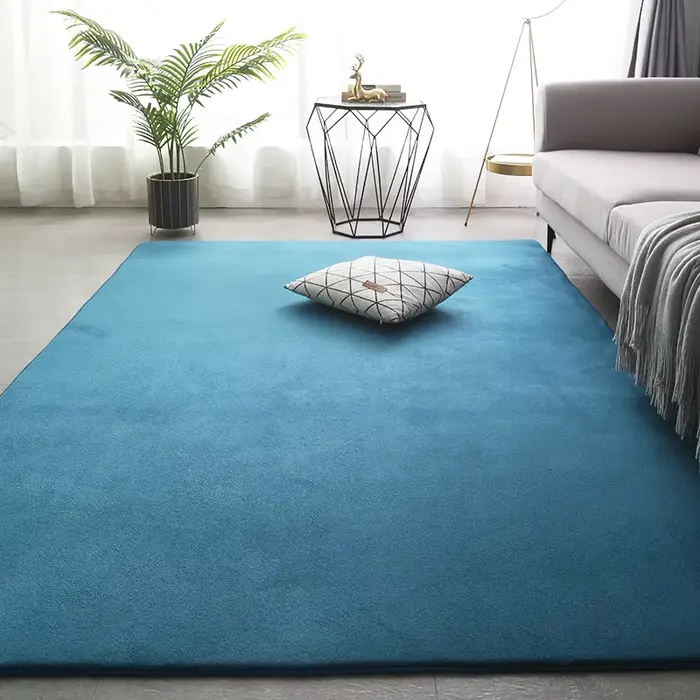 Grand tapis de sol doux gris, velours de corail, pour salon, Super doux et épais, tapis de jeu pour