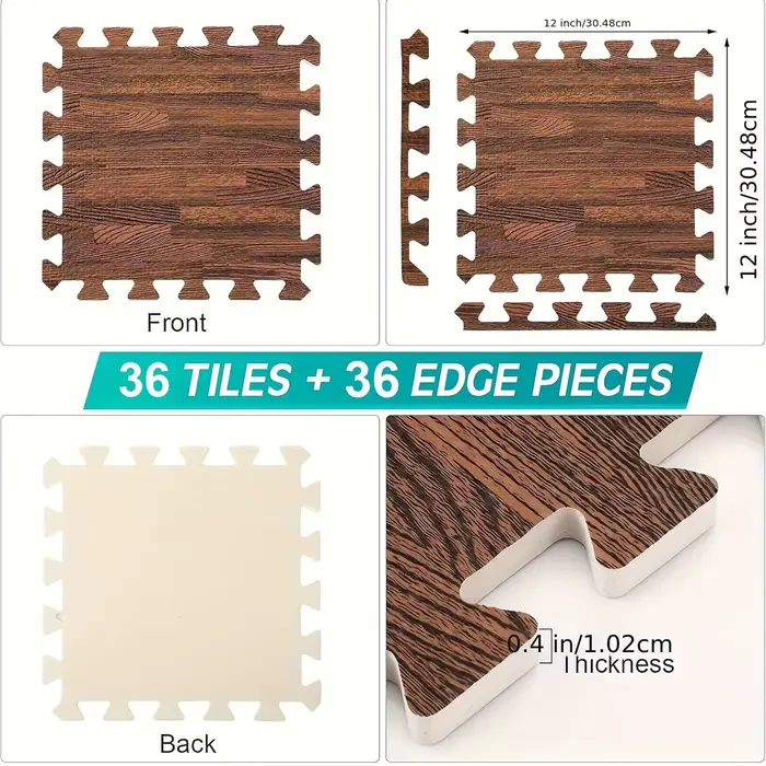36 Pièces Tapis de Sol en Mousse Souple pour Bébé