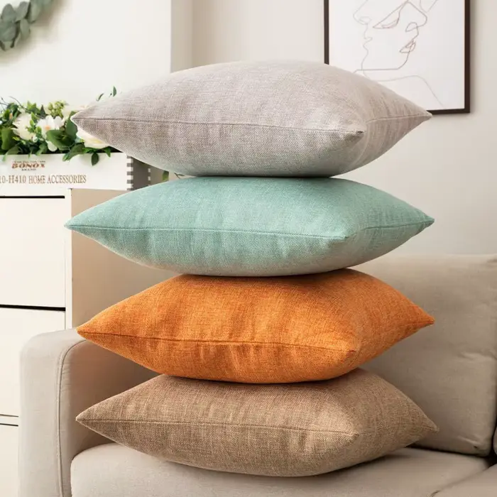 Coussin canapé coussin couleur salon moderne simple housse de coussin (sans noyau)