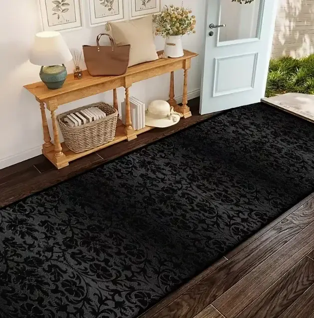 Tapis de course imprimé noir