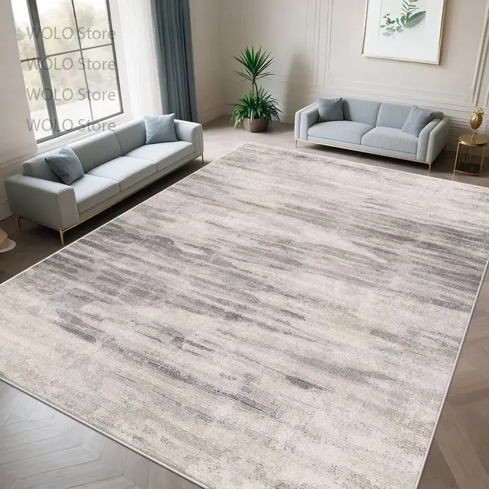 Tapis gris moderne pour salon