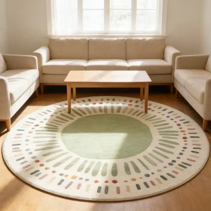 Tapis de style crème pour salon