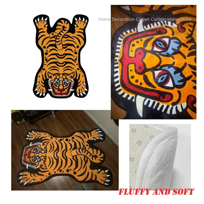 Tapis de tigre créatif de dessin animé