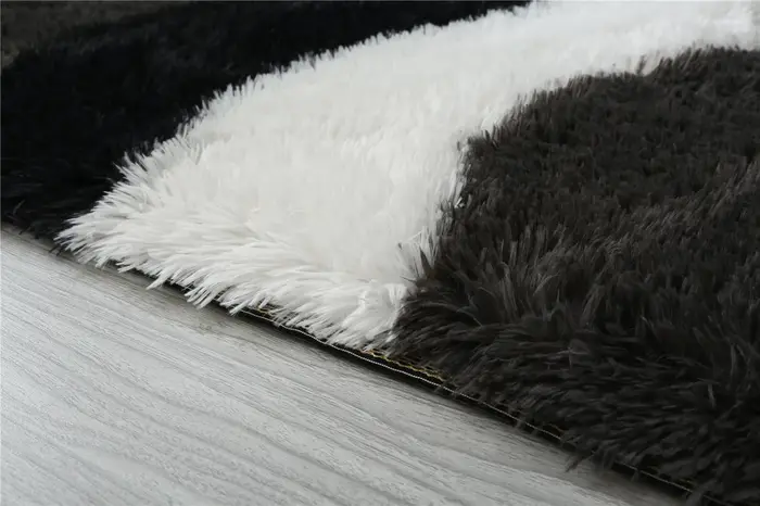 Tapis moelleux en peluche à imprimé léopard moderne