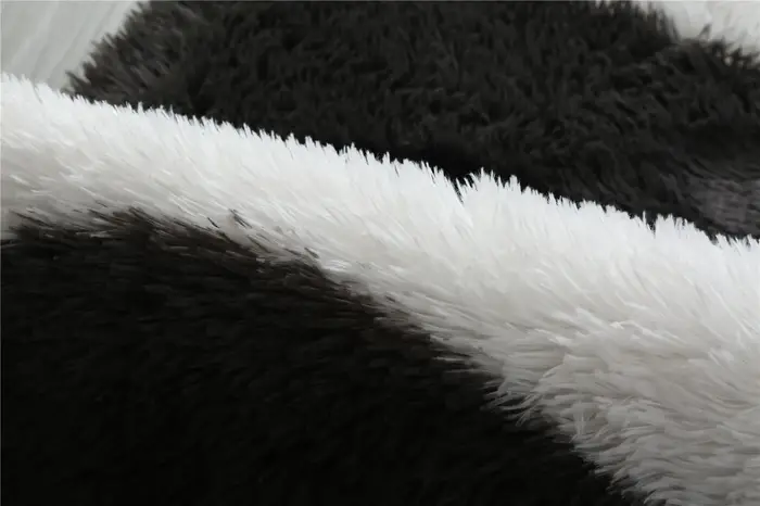 Tapis moelleux en peluche à imprimé léopard moderne