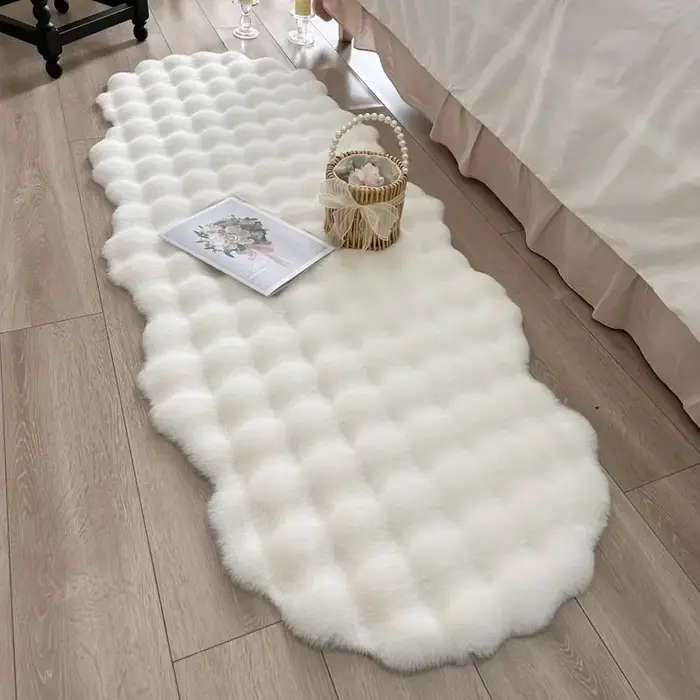 Tapis ovale en peluche