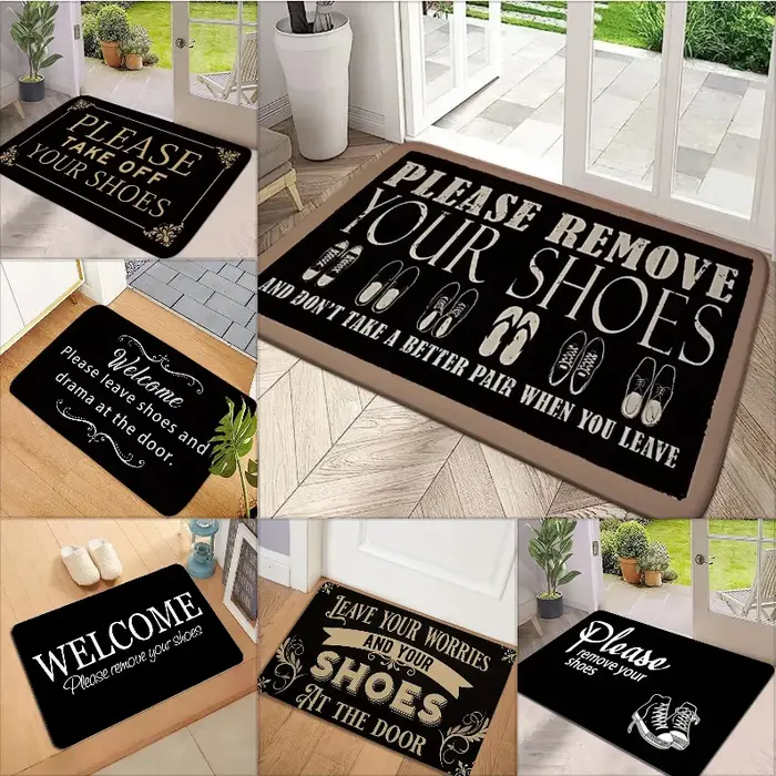 Tapis de bienvenue, veuillez enlever vos chaussures