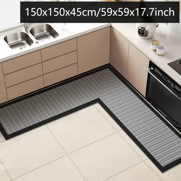 Tapis de sol de cuisine en forme de L