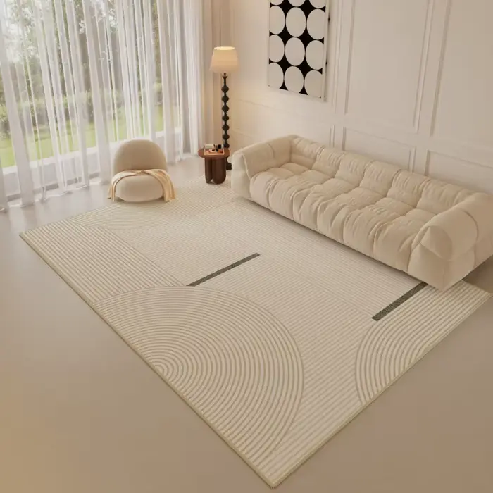 Tapis de salon minimaliste de luxe