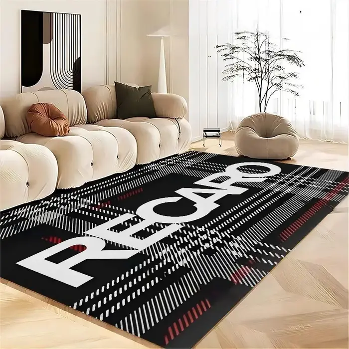 Tapis de sol RECARO à motif géométrique, décoration d'intérieur avec rayures colorées pour salon, bu