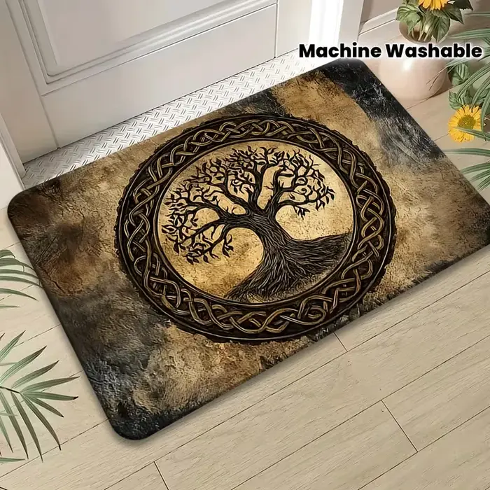 Tapis de bienvenue à motif arbre de vie