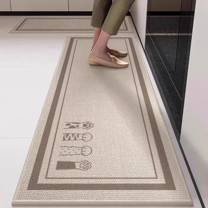 Tapis de sol de cuisine long antidérapant et résistant à l'usure