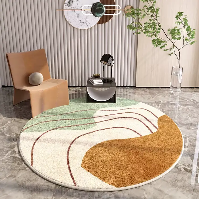 Tapis rond de luxe léger