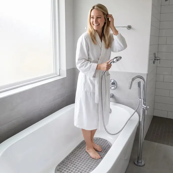 Tapis de bain ovale 35x66cm